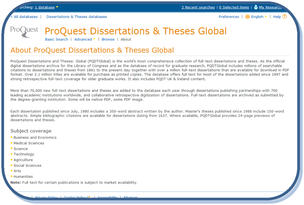what is proquest thesis